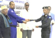 Sawirro: Saraakiil ciidan oo tababar loogu soo xiray magaalada Gaalkacyo