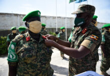 AMISOM promotes Ugandan army officers in Somalia