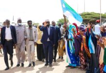 Sawirro: Axmed Madoobe oo dib ugu laabtay magaalada Kismaayo