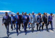 Sawirro: Madaxweynaha Puntland oo lagu soo dhaweeyey magaalada Muqdisho