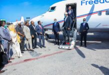 Sawirro: Axmed Madoobe oo soo gaaray magaalada Muqdisho