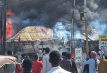 Sawirro: Dab khasaare geystay oo ka kacay isgoyska Black Sea ee magaalada Muqdisho