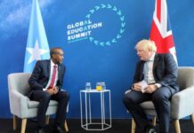 Ra’iisul wasaaraha Soomaaliya oo London kula kulmay dhiggiisa UK