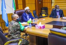 Sawirro: Axmed Madoobe oo laamaha amniga faray xoojinta Nabadgelyada