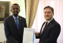 Charge D’affaires of the Embassy of Somalia in Belgrade presents his credential letters
