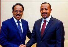 Madaxweyne Farmaajo oo la kulmay ra’iisul wasaaraha dalka Itoobiya