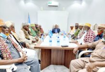 Sawirro: Cali Guudlaawe oo la kulmay odayaasha dhaqanka ee HirShabelle