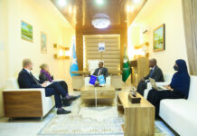 Wasiirka arrimaha dibadda oo la kulmay Danjiraha Midowga Yurub + Sawirro