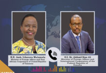 Wasiirka Arrimaha Dibadda oo wadahadal la yeeshay dhiggiisa dalka Tanzania