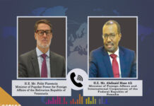 Wasiirka arrimaha dibadda oo wada-hadal la yeeshay dhiggiisa Venezuela