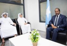 Sawirro: Madaxweyne Xasan oo la kulmay safiirada dalalka Qatar iyo Sacuudiga