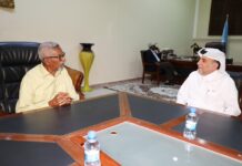 Cabdi Xaashi oo wada-hadal la yeeshay safiirka dalka Qatar + Sawirro