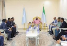 Sawirro: Maxay ka wadahadleen Axmed Madoobe iyo Maxamuud Macalin?