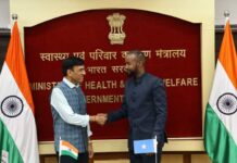 Wasiir ku xigeenka caafimaadka XFS oo la kulmay Wasiirka Caafimaadka dalka India