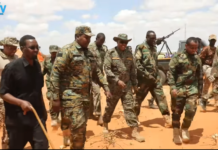 Taliyaha ciidamada Xoogga dalka oo gaaray degmada Aadan Yabaal