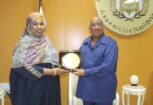 Xilidhibaan Marwa Cabdi oo la kulantay guddoomiyaha baarlamaanka Jabuuti