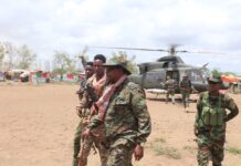 Somali army chief pays a visit to town following Al-Shabaab attack