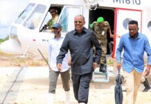 Madaxweyne Laftagareen oo gaaray degmada Qansaxdheere + Sawirro