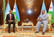 Sawirro: Ra’iisul wasaare Xamza oo la kulmay madaxweynaha dalka Jabuuti
