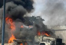 Hormuud Telecom petrol tanker hit by a blast in Somali capital