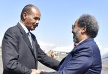 Somali president touches down in Asmara for two-day Eritrea visit