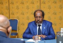 Somali president Hassan Sheikh meets with the chairperson of AU in Italy