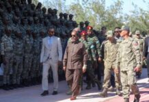 Madaxweynaha Soomaaliya oo tababar usoo xiray ciidamo cusub + Sawirro