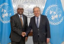 Somali Foreign Minister Ahmed Moallim Fiqi meets with UN Secretary-General to discuss key issues