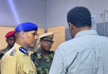 Somali Military and Police Chiefs Visit Injured Soldiers in Mogadishu Hospital