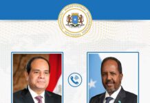 Madaxweynaha Soomaaliya oo wada-hadal la yeeshay dhiggiisa dalka Masar
