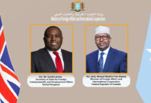 Somali FM Congratulates UK’s New Foreign Secretary, Lammy, Pledges Enhanced Bilateral Ties