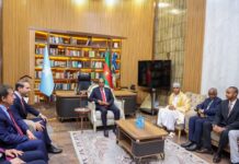 Madaxweyne Xasan Sheekh oo qaabilay wafdi ka socda Turkiga + Sawirro