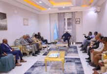 Sheekh Aadan Madoobe oo la kulmay guddiga xeer-hoosaadka BF Soomaaliya