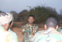Somali Army’s Infantry Commander Inspects Frontline Troops in Middle Shabelle
