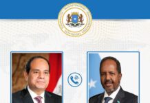 Somali President Holds Phone Conversation with his Egyptian Counterpart After Convoy Attack