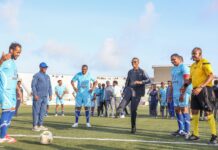 Somali PM attends historic peace match with African football legends in Mogadishu