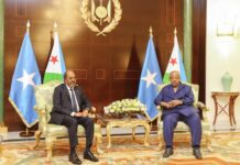 Madaxweyne Xasan Sheekh oo kulan la qaatay dhigiisa Madaxweynaha Jamhuuriyadda Jabuuti