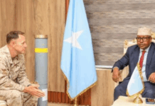 Somali Defence Minister meets outgoing US special operations commander