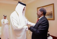 Madaxweyne Xasan Sheekh oo la kulmay Amiirka dalka Qadar