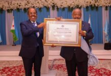 Somali President awards Djibouti’s leader national honor for steadfast support