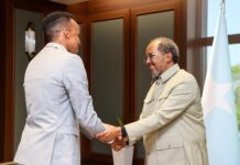Somali President receives referee Omar Abdulkadir Artan, Africa’s Best Referee 2025