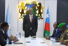 Somali SouthWest State Leader Holds High-Level Security Talks in Baidoa