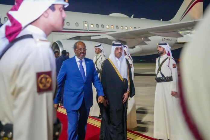Somali president arrives in Qatar for security and development forum