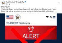 Safaarada Mareykanka oo beenisay warar la xiriira Amniga