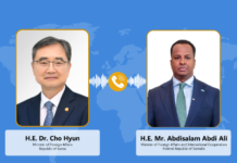Somali, South Korean Foreign Ministers Discuss Maritime Security and Sovereignty