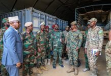 Somali defense minister visits army positions outside Baidoa city