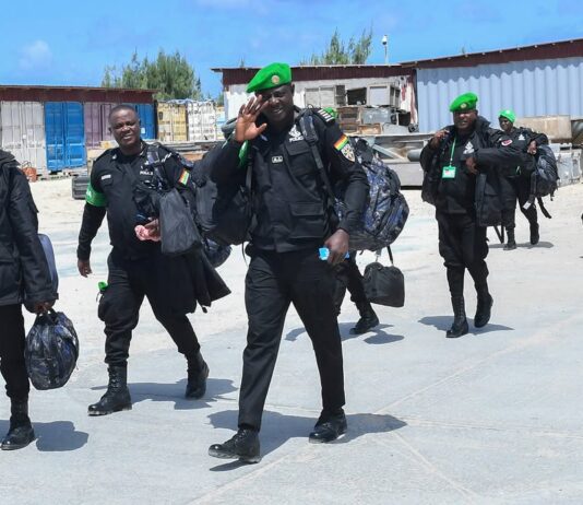 AUSSOM Welcomes New Ghana Police Force