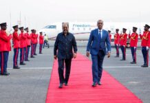 Madaxweyne Xasan Sheekh oo Gaaray Jabuuti si uu uga Qeyb Galo Xuska 49-guurada Xorriyadda Dalkaas