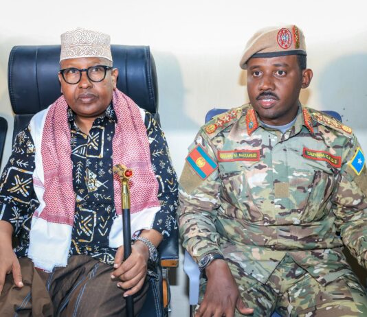 Somali defence minister visits Ceeldheer, urges support for anti-Al-Shabaab operations