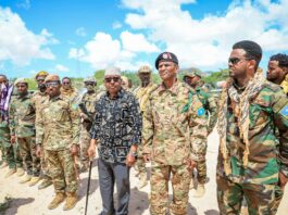 Wasiirka Gaashaandhigga iyo Taliyaha Ciidanka Xoogga Dalka oo Kormeeray Ciidamada Ku Sugan Mesagaway